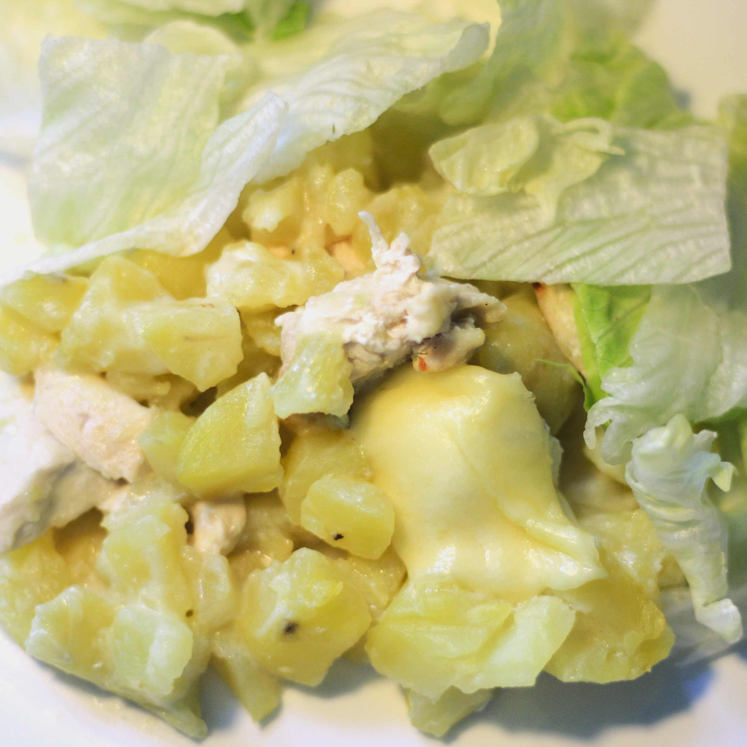 Gratin de poulet, pommes de terre et mozzarella