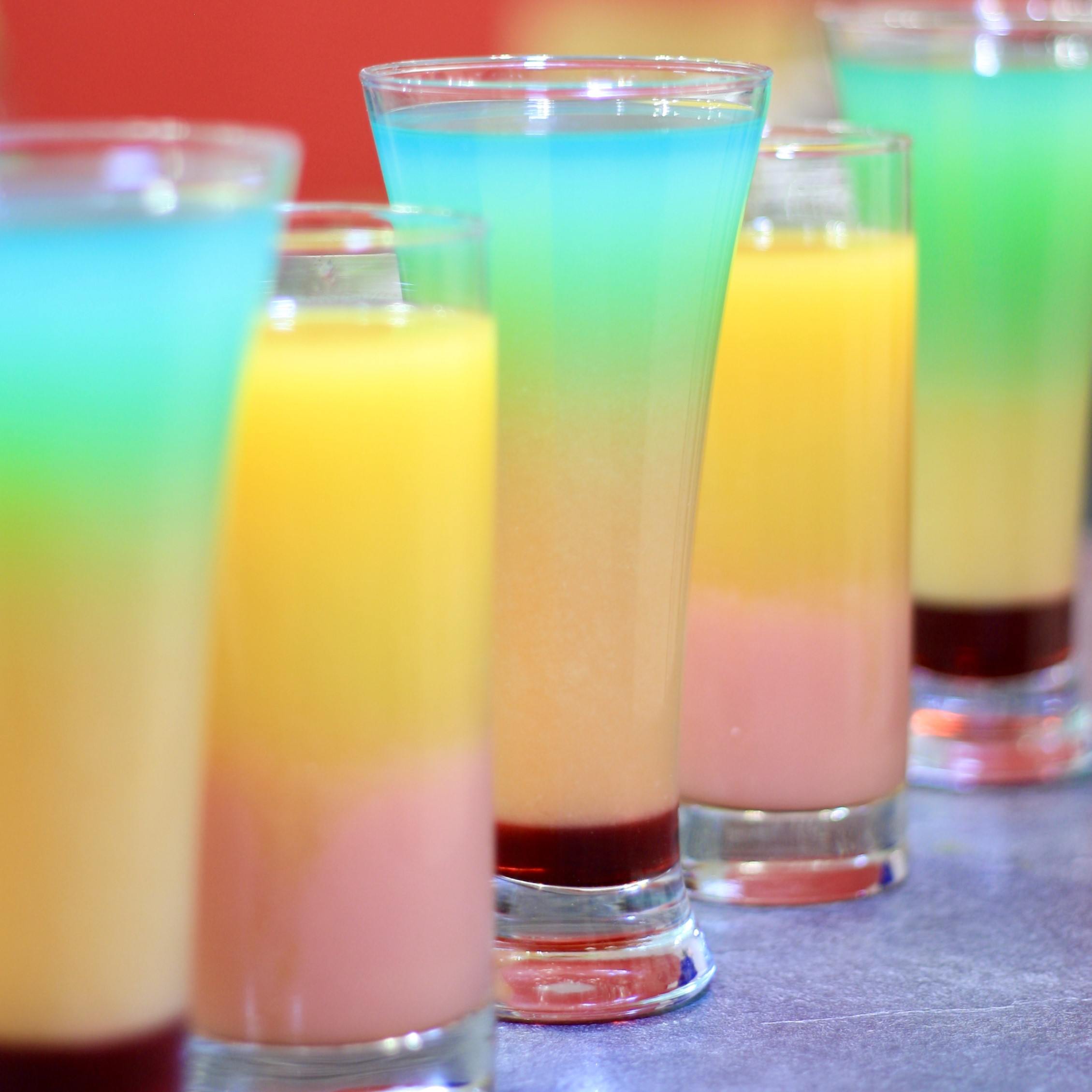 Rainbow cocktail